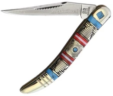 Rough Ryder Old Southwest Baby Folding Knife Stainless Steel Blade Stone Handle