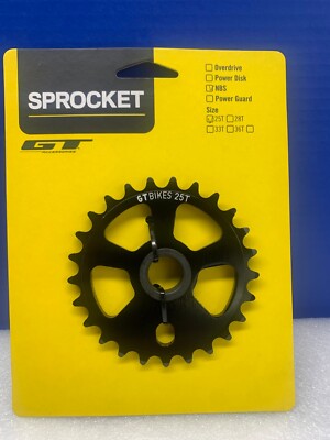 BMX Chainwheel GT Branded 25TH BLACK 19mm or 22mm