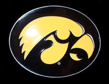 IOWA HAWKEYES LOGO BELT BUCKLE SISKIYOU PEWTER NEW 