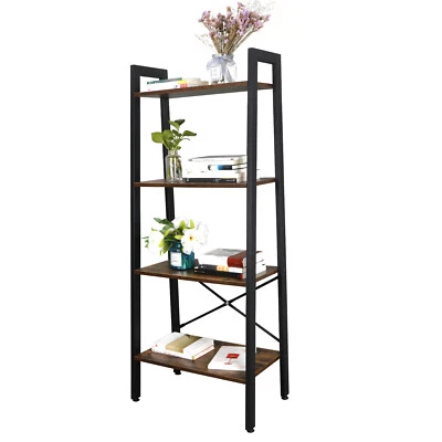 SEGAWE 4-Tier Ladder Shelf Bookshelf Bookcase Storage Rack Plant Flower Stand Storage