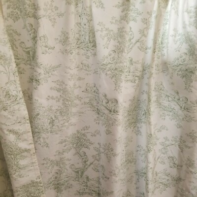  Playing babies toille fabric, 2 curtains, same length, different width 43&52×37