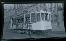 Original Mabor General Trolley Streetcar Porrino SPAIN Vintage Photo Negative
