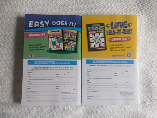 Kappa 2 Books of FILL-IT-INS & CROSSWORDS 300 Puzzles 5.25" x 8.25 " Summer 2024 - Picture 2 of 4