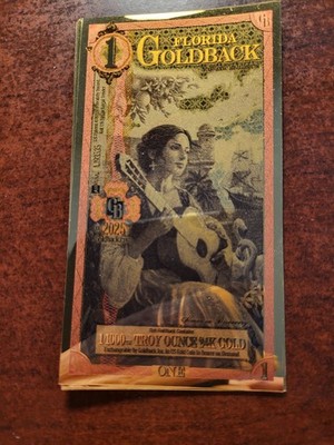2025 Florida 1 Goldback, 1/1000 oz, 24KT Gold     inv03    e3