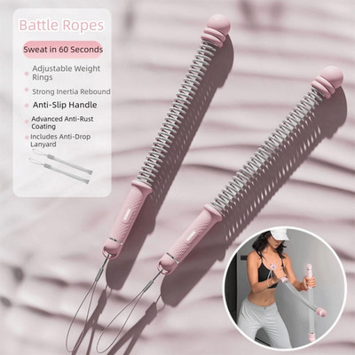 2xTragbare Ropeless Battle Ropes für HIIT, Cardio, Kraft & Low-Impact Training