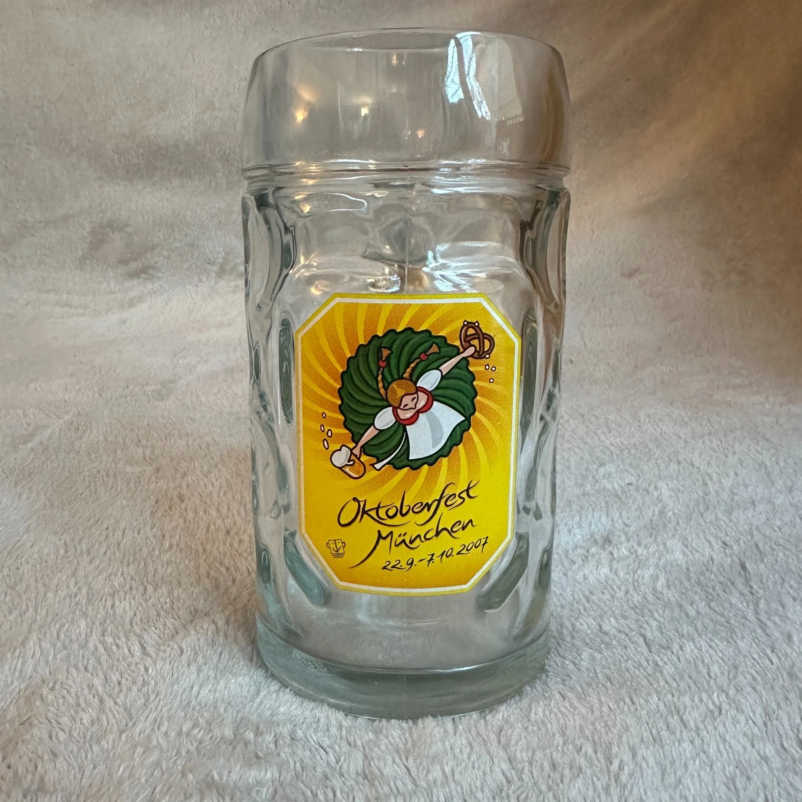 Oktoberfest Munchen 2007 .5 Liter Glass Beer Stein