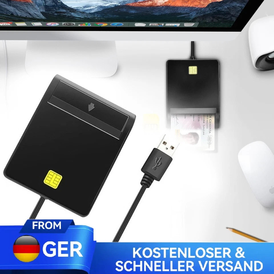 CSL CR USB 2.0 Chipkartenlesegerät NFC Smartcard Schwarz Kartenlesegerät - Bild 4 von 4