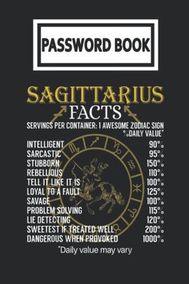 Password Book: Sagittarius Facts Zodiac Sign Organizer mit