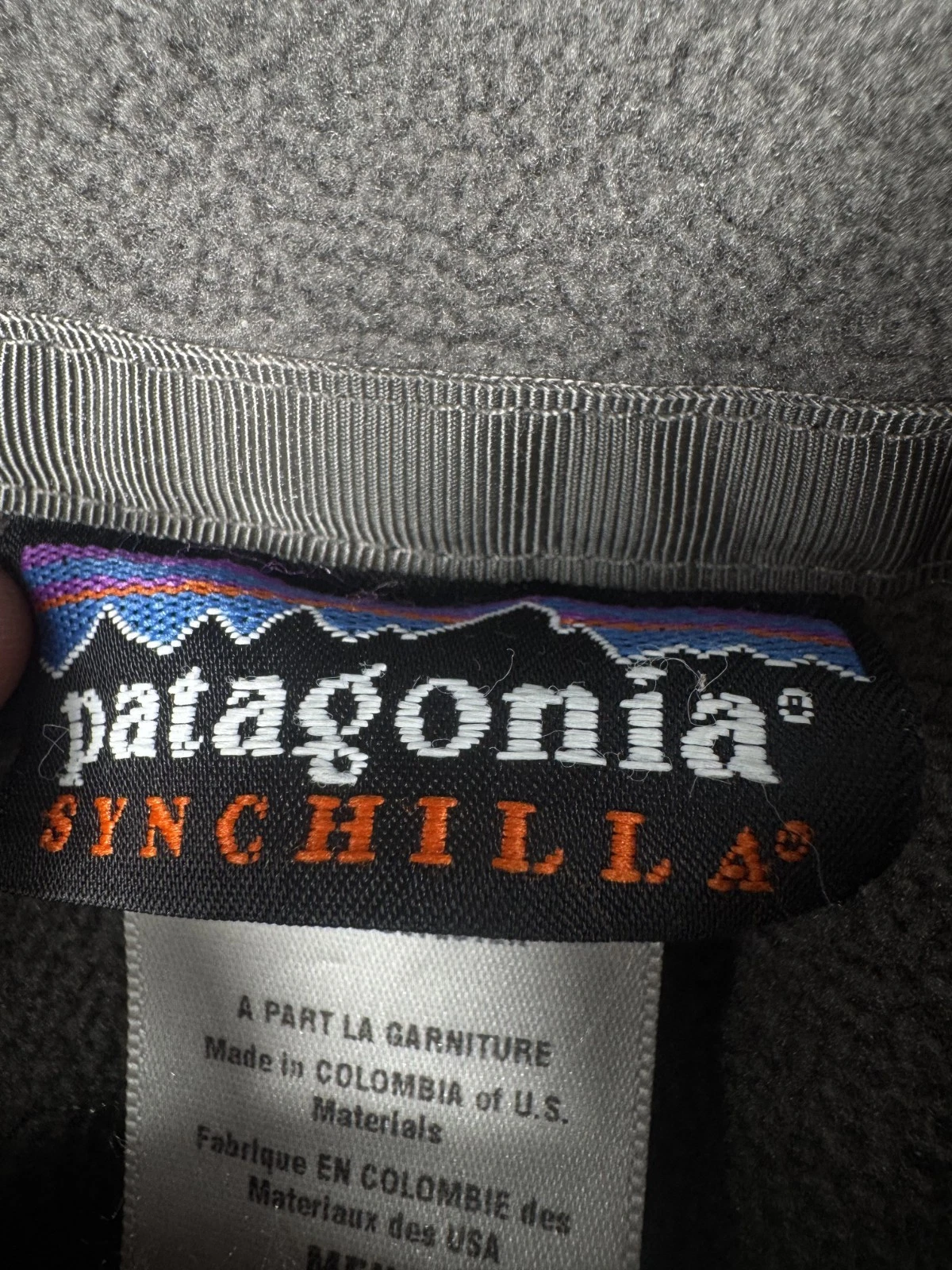 Vintage Patagonia Synchilla Fleece Jacket Men's Medium Black Comfort Full Zip - product detail image 7