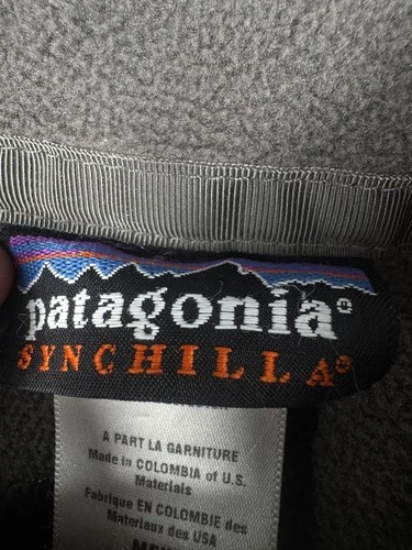 Vintage Patagonia Synchilla Fleece Jacket Men's Medium Black Comfort Full Zip image 7