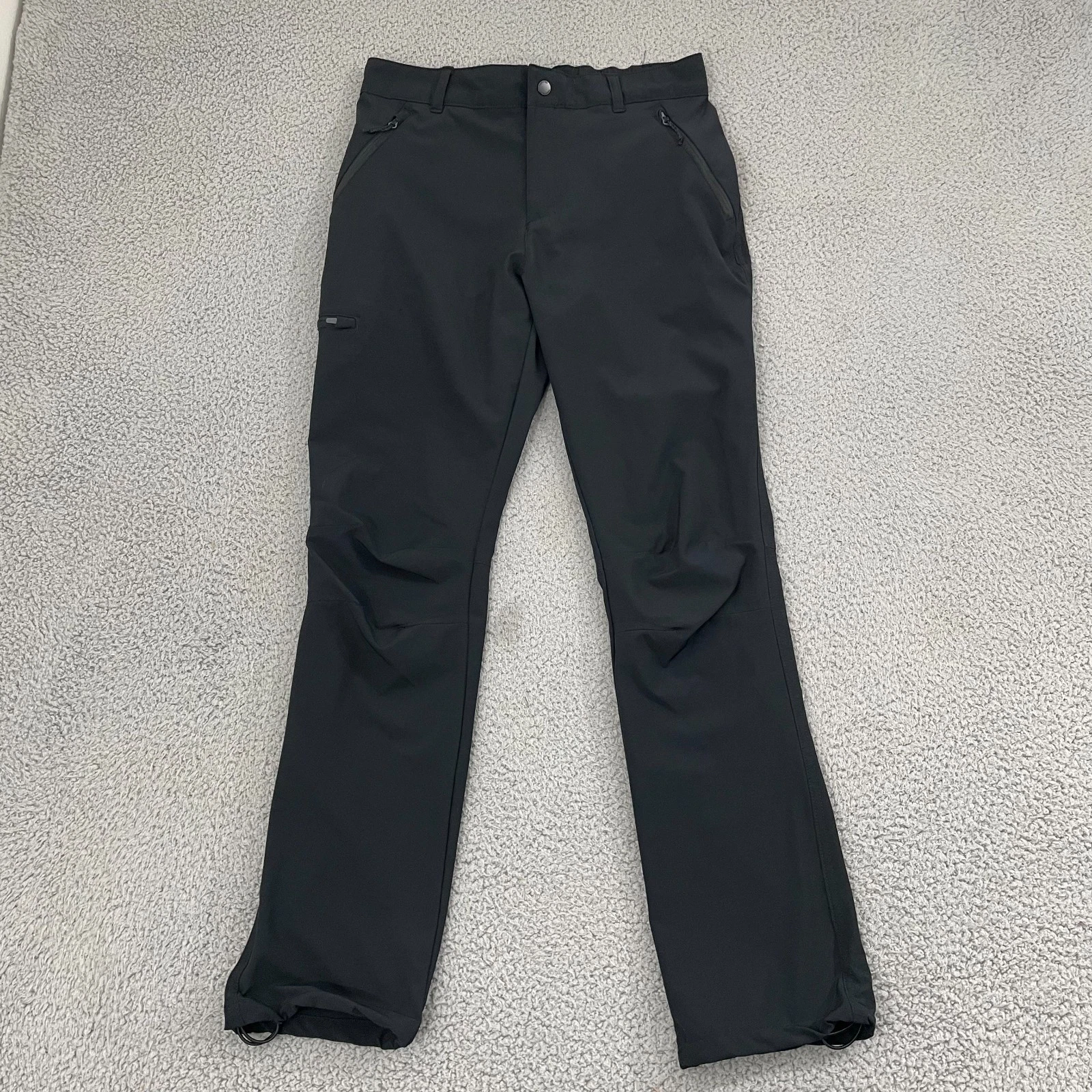Columbia Fir Ridge Pants Men 30x30.5 Black Hiking Arc Knees Outdoor Zip Cargo