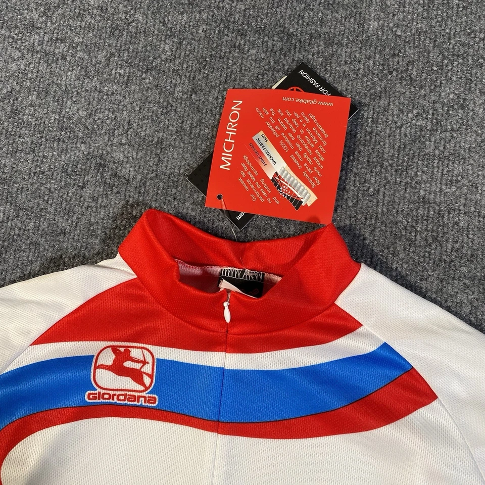 Giordana 3/4 Zip Short Sleeve Cycling Riding Jersey Mens Small Michron Wicking - Image 2 of 4