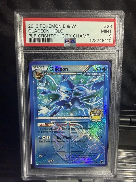 Pokemon 2013 City Championship Promo Glaceon Holo 23/116 PSA 9