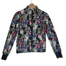 LRL Ralph Lauren Women's Multi Color Floral Athletic Full Zip Jacket Size Small