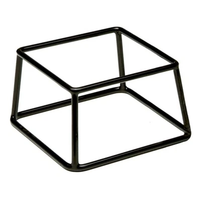 Buffet Unterstützung Quadratisch Metall Schwarz 18x18x10 CM - APS - Bild 1 von 4