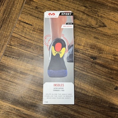 McDavid Sport Active Support Insoles Trim To Fit Small Blue Orthotic Pair