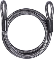 Security Steel Cable with Loops - 3/8 inch 10 mm Thick 6' or 15' Heavy Duty