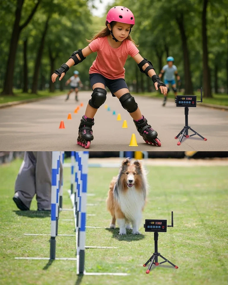 Wireless Radar Laser Timer for Sprints,Track 40 60 Yard Dash,Laser Timer Syst... - Image 4 of 4