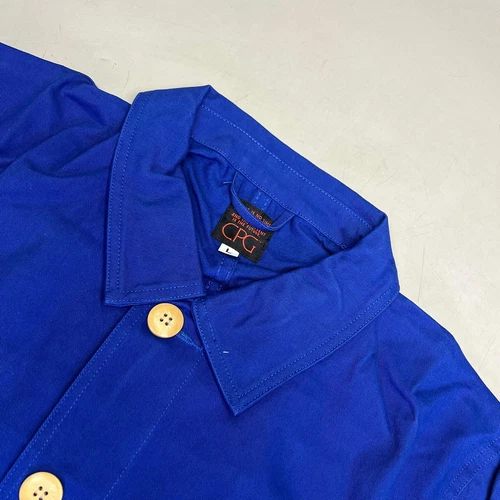 CPG CODEGRAPHY WORLDWIDE 4 Pocket Button Up Shore Coat Men's Sz L Blue image 5
