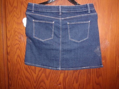 BRAND NEW GIRL'S "WONDER NATION " BUTTON FRONT BLUE DENIM STRETCH WAIST SKIRT - Picture 4 of 4