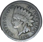 1860 INDIAN HEAD CENT Full LIBERTY Fine Pre-Civil War Copper Nickel Penny NO16D