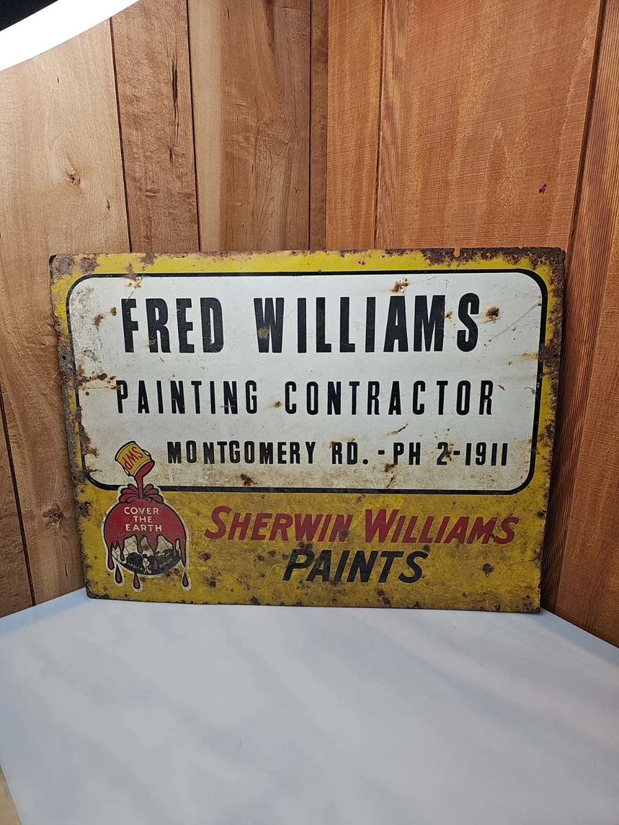 【116㎝】U.S.A ヴィンテージ 看板 Sherwin Williams Sherwin Williams Paints Billboard: Vintage Collectible Advertising