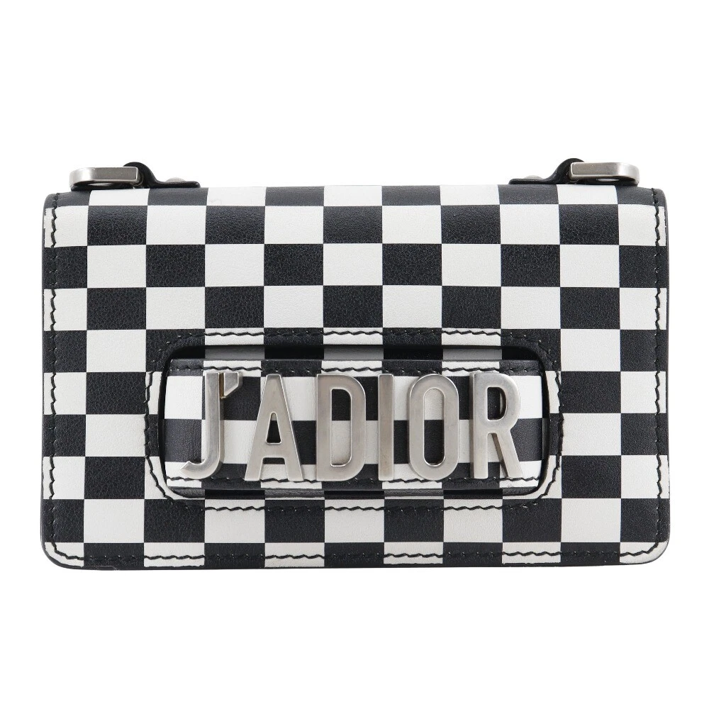 Sac bandoulière Dior Jadior pochette 2 voies noir/blanc veau femme