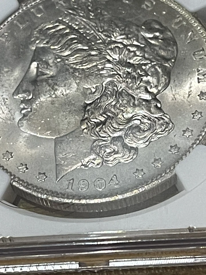1904-O Morgan Dollar NGC MS-63 Old Fatty Holder One Of Two Coins Absolute Beauty - Image 2 of 4