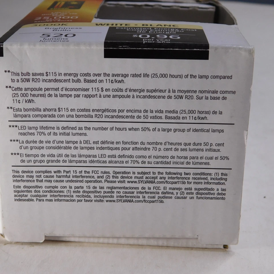 LED Sylvania Ultra 3000K SE Lightning R20 8W = 50W Dimmable - Image 2 of 4