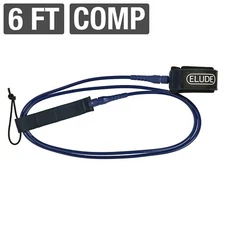ELUDE 6ft Comp Surfboard Leash, 5mm, Maximum Strength - Blue
