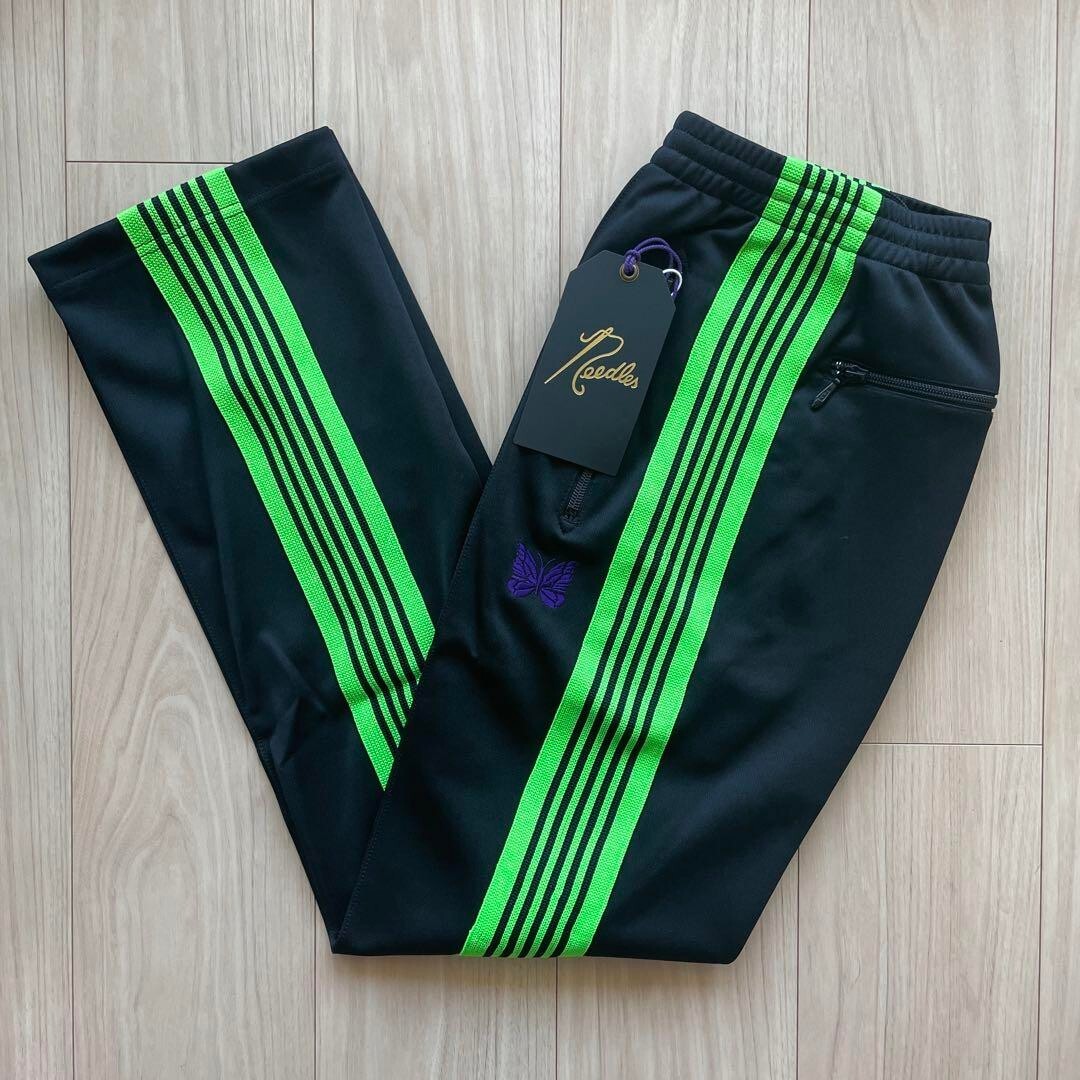 Needles Men's Active Track Pants Black Light Green Purple Needles Men's Active Track Pants Black Light Green Purple