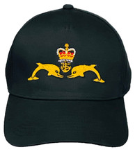 HM Submarines Dolphins Embroidered Baseball cap with Dolphins submariners badge.