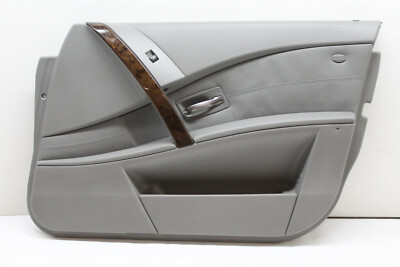 07 BMW 525 530 545 550 FRONT RIGHT INTERIOR DOOR TRIM PANEL GRAY OEM 04 05 06