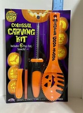 Pumpkin Pro Colossal Pumpkin Carving Kit Stencil Saws Scoop Halloween