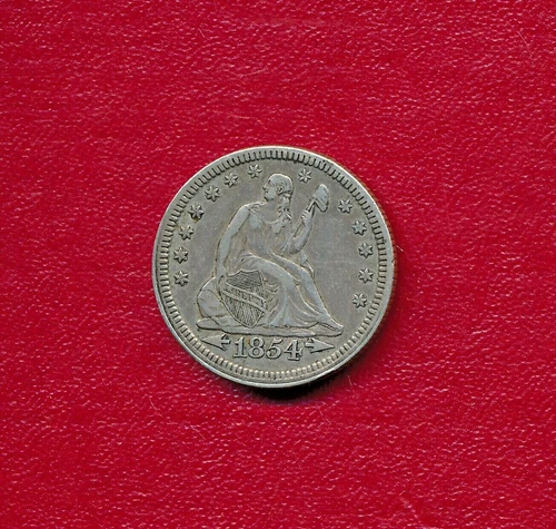 1854 SEATED LIBERTY QUARTER ARROWS **CHOICE EXTREMELY FINE** FREE SHIPPING!!
