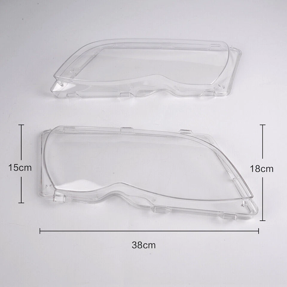 PAIR Fit For BMW 2002 2003 2004 2005 E46 325i 325Xi 330i 330Xi Headlight Lens Foto 2 de 4