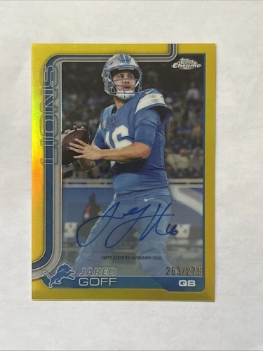 2025 Topps Chrome Jared Goff Chrome Autographs (RAW)