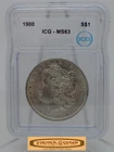 1900 Morgan Silver Dollar, ICG MS63 - #B55129