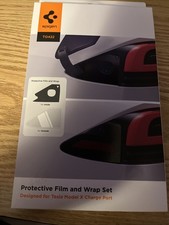 Spigen Charging Port Protective Film and Wrap Set Tesla Model X Charge Port NEW