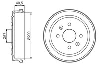 2X Bosch Bremstrommel 0 986 477 225 FüR Chevrolet Kalos T255 T250 Aveo Spark LPG