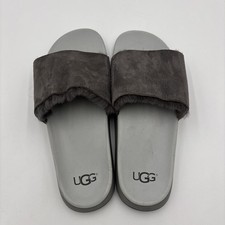 UGG Xavier Grey Leather Slide Sandals Mens Old Money Quiet Luxury NEW 13 s-l400.jpg main image 4