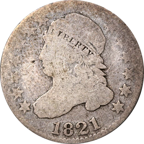 1821-P Capped Bust Dime — photo from the most recent tracked eBay sale