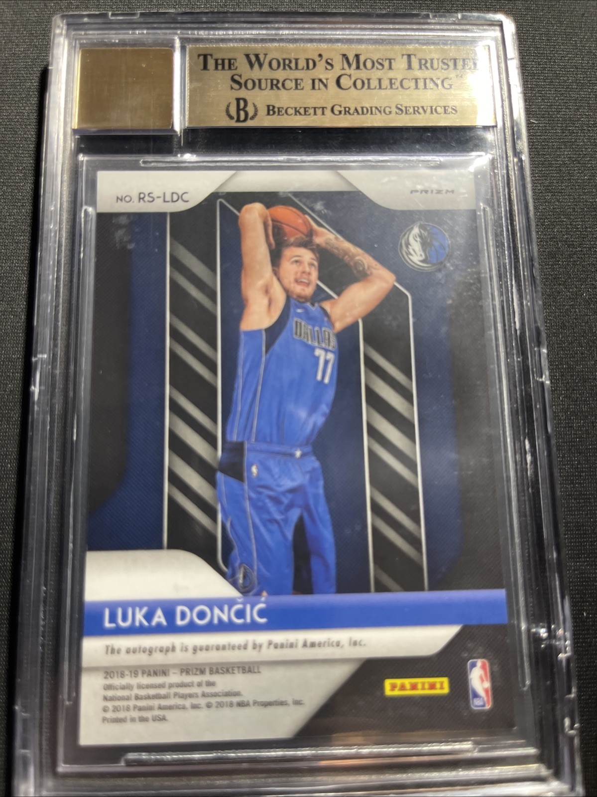 2018 Panini Prizm Luka Doncic Silver Rookie Auto BGS 9.5 Auto 10 TRUE GEM 💎 view 2