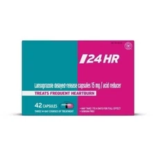 24 HR Lansoprazole Acid Reducer 15mg - Delayed-Release, 42 Capsules 