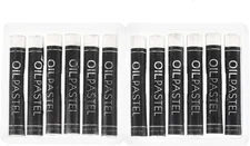 PATIKIL White Oil Pastels, 12Pcs Soft Crayons Creamy Pastels 2.76, 