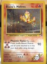 Pokémon Blaine's Moltres Gym Heroes Holo Rare 001/132 Unlimited 90HP English