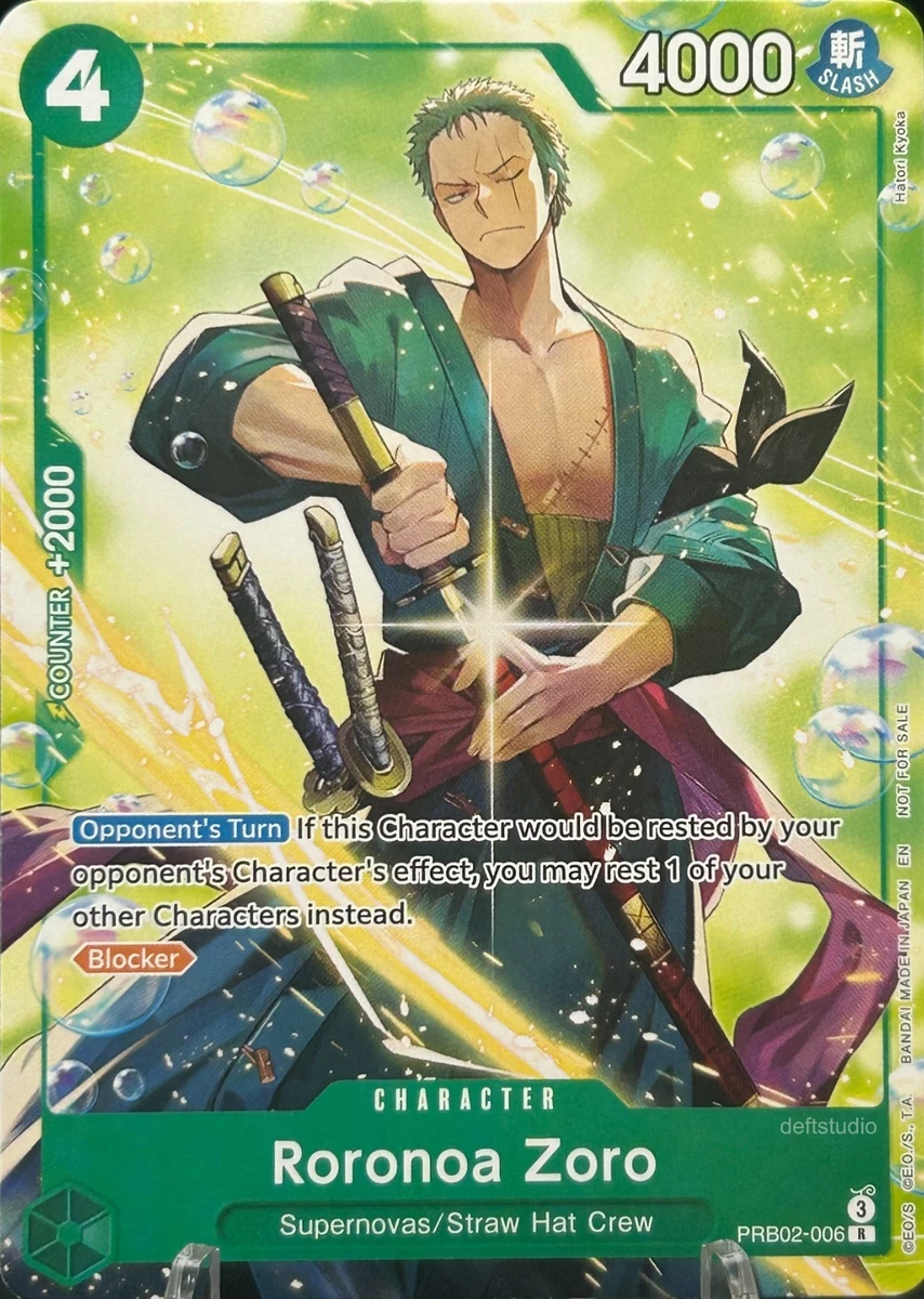 25+ Roronoa Zoro PRB02-006 One Piece Promotion Cards for sale