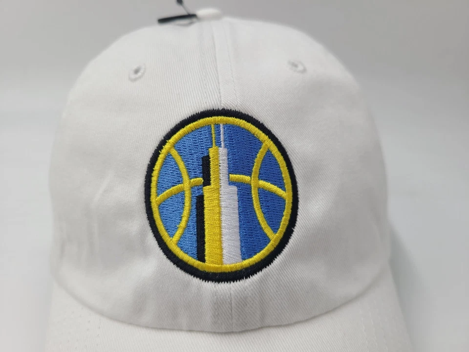 Chicago Sky 47 Brand Clean Up Strapback Adjustable Hat Cap Men Women WNBA White - Image 4 of 4