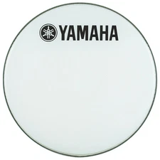 Yamaha Marching Bass Drum Head with Fork Logo White 22 in.