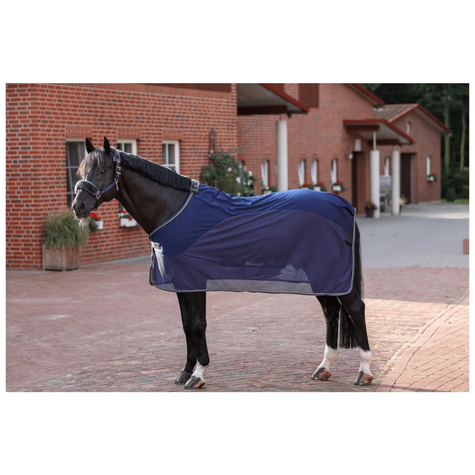 Bucas Navy/Grey 140 cm Abschwitzdecke Show-Line Competition Cooler Hängerdecke - Bild 3 von 4